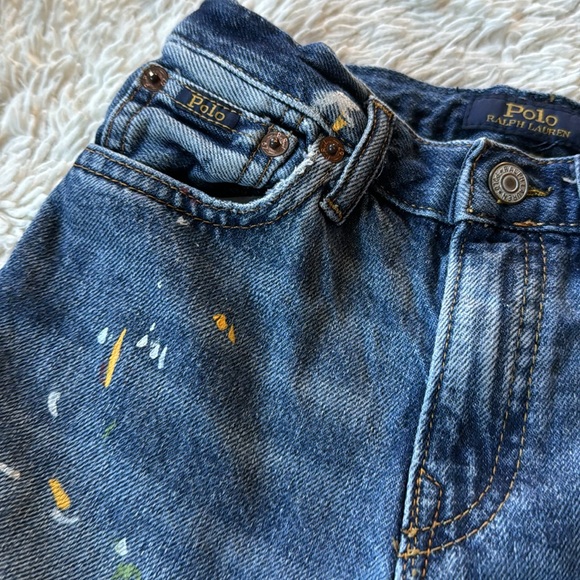 Polo Ralph Lauren Paint-Splatter Sullivan Slim Denim Short size 6 - Picture 9 of 13